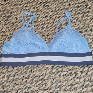 Aerie Lace Bralette in Sky Blue and Navy